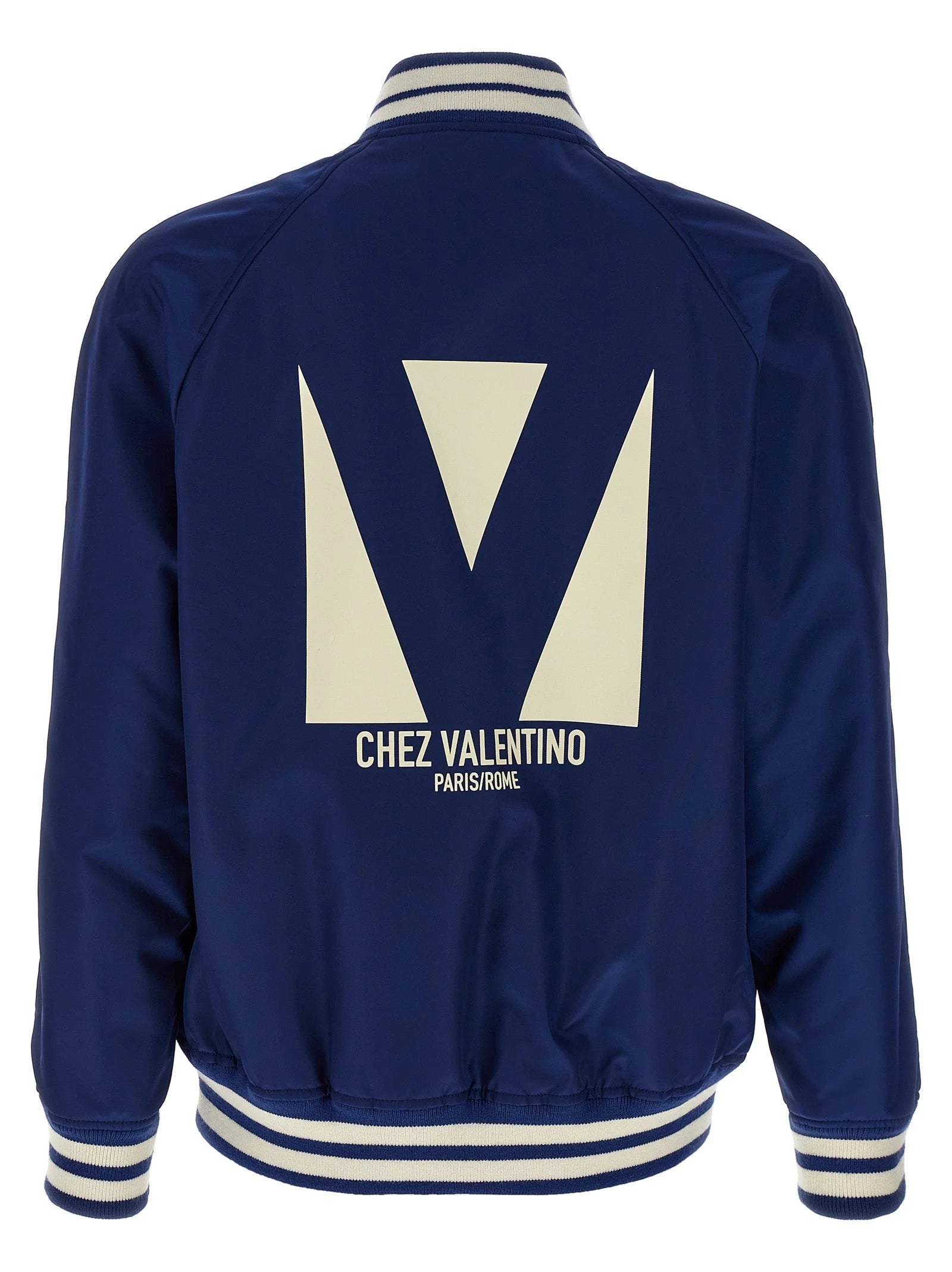 Valentino Garavani Blue Polyamide Bomber - IT50 | L