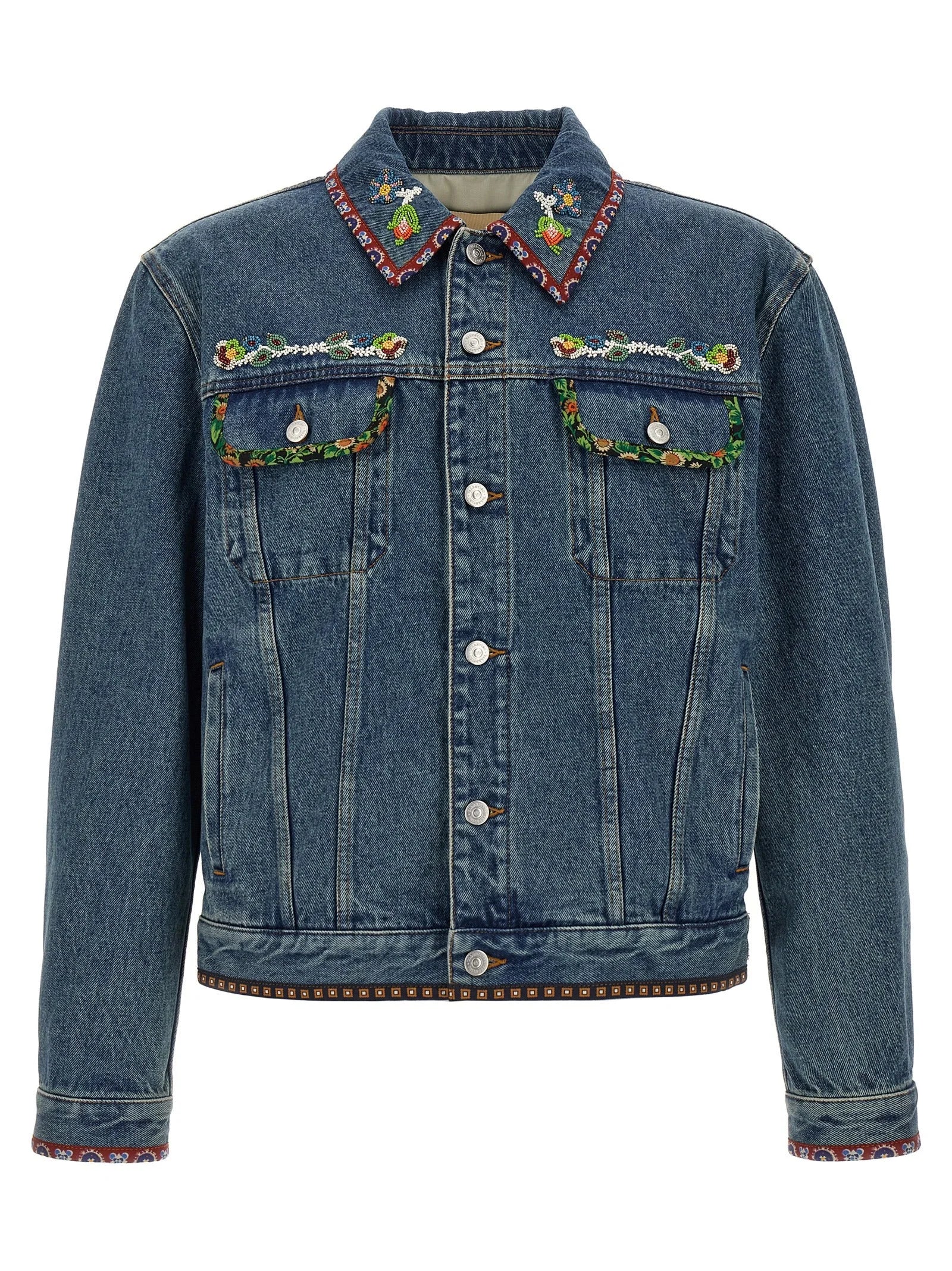 Valentino Garavani Blue Polyamide Denim Jacket - XXL
