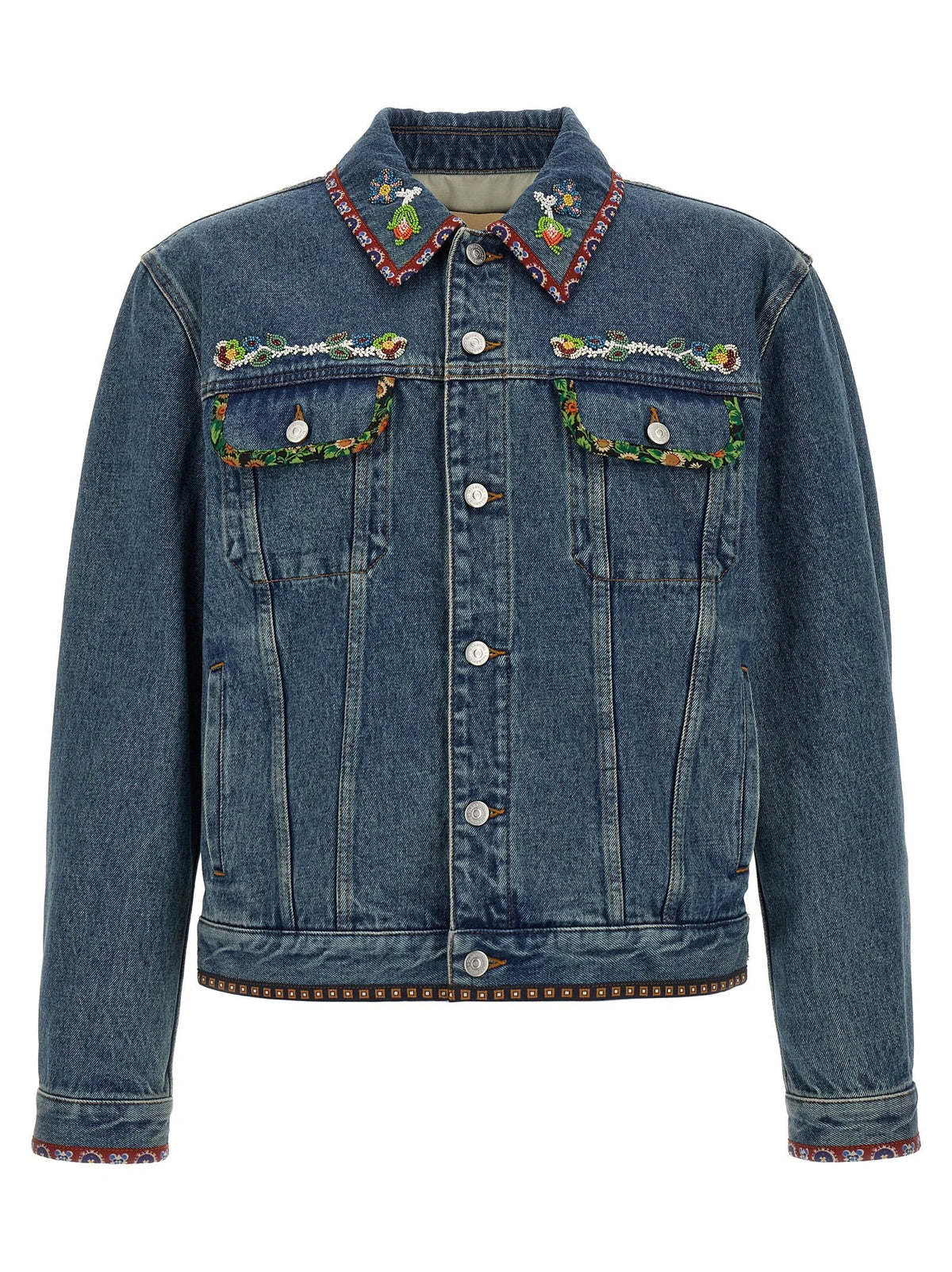 Valentino Garavani Blue Polyamide Denim Jacket - XXL