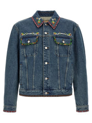 Valentino Garavani Blue Polyamide Denim Jacket - XXL