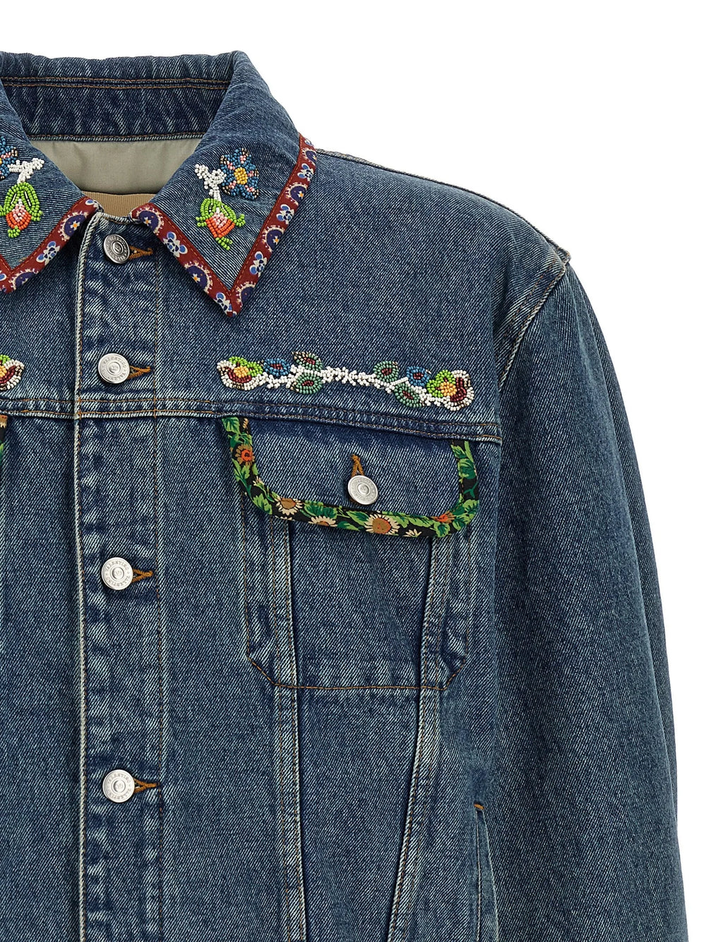 Valentino Garavani Blue Polyamide Denim Jacket - XXL