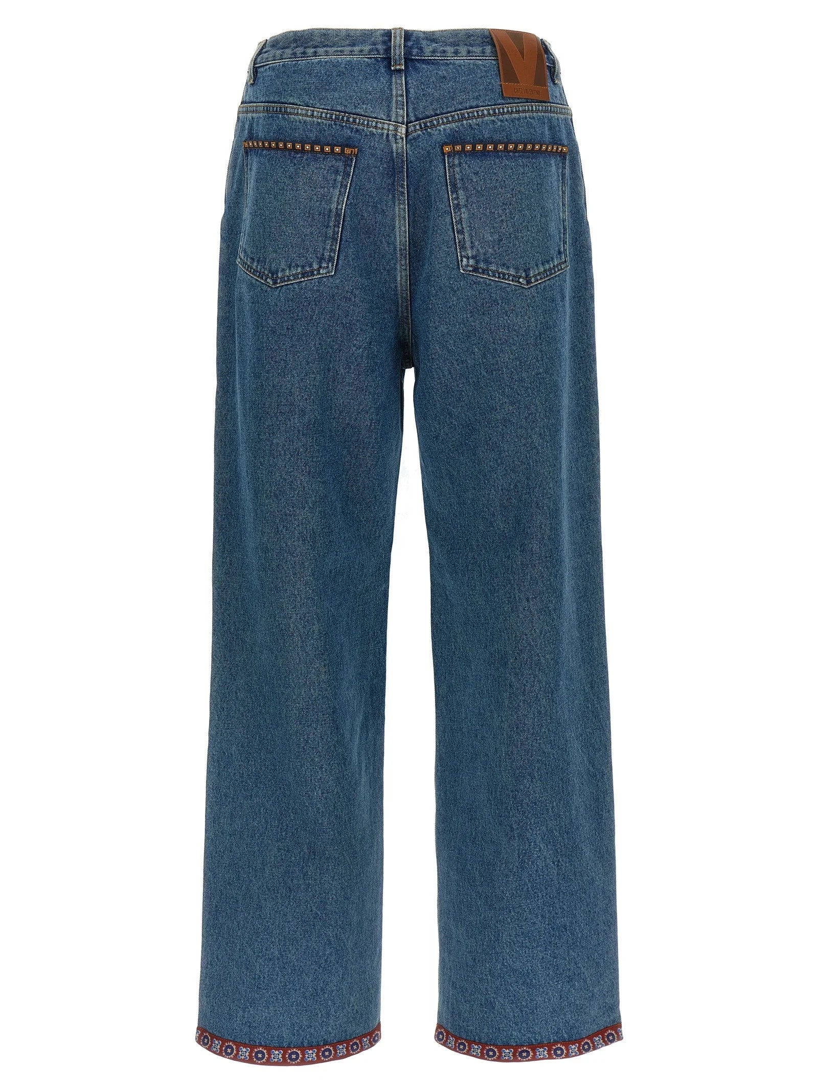 Valentino Garavani Blue Polyamide Straight-Leg Jeans - W34