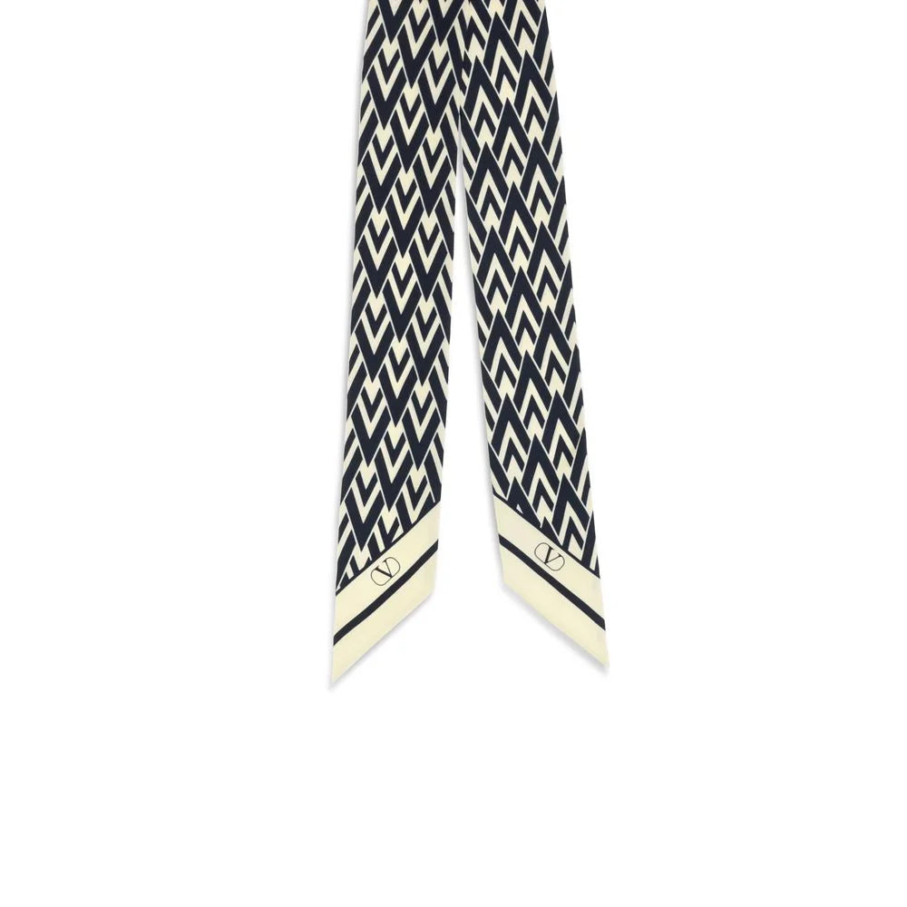 Valentino Garavani Blue Silk Scarf