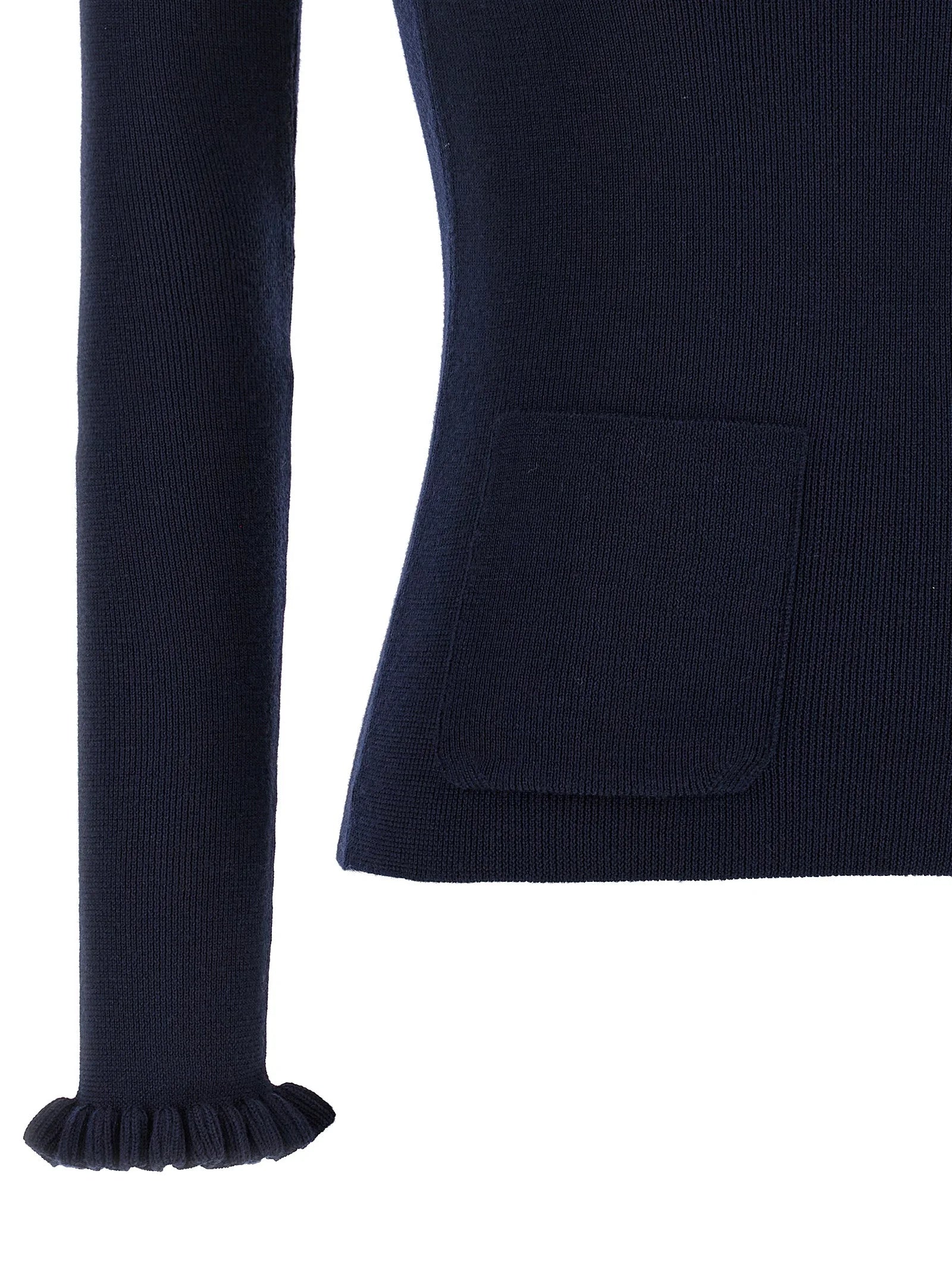 Valentino Garavani Blue Virgin Wool Cardigan - M