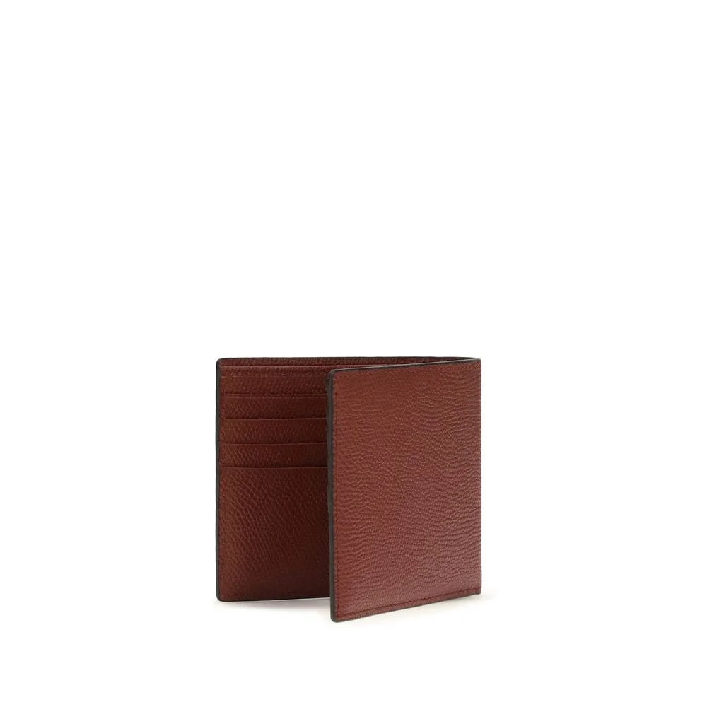 Valentino Garavani Bordeaux Calf Leather Bos Taurus Wallet