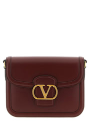 Valentino Garavani Bordeaux Calfskin Crossbody Bag