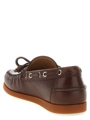 Valentino Garavani Brown Buffalo Leather Moccassin