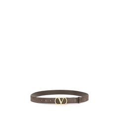 Valentino Garavani Brown Calf Leather Bos Taurus Belt