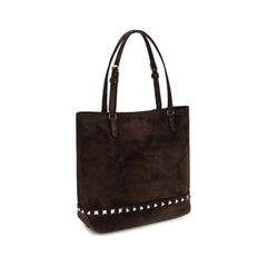 Valentino Garavani Brown Calf Leather Bos Taurus Shoulder Bag