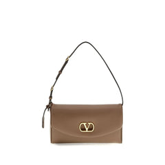 Valentino Garavani Braune Kalbshirgen Bos Taurus Schultertasche