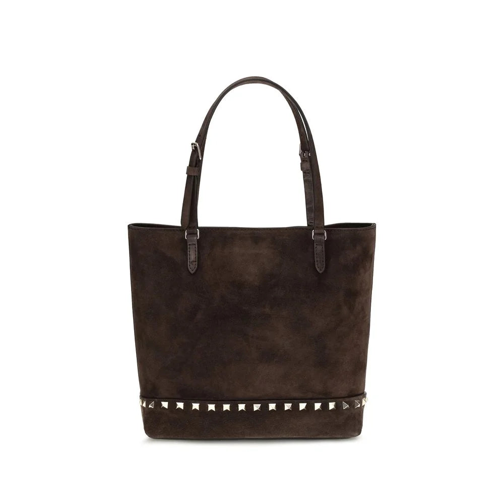 Valentino Garavani Brown Calf Leather Bos Taurus Shoulder Bag