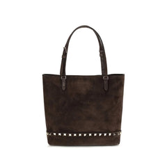 Valentino Garavani Brown Calf Leather Bos Taurus Shoulder Bag