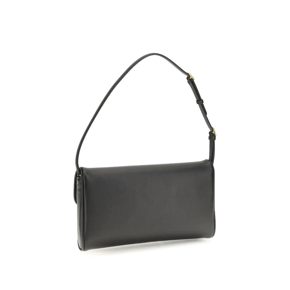 Valentino Garavani Brown Calf Leather Bos Taurus Shoulder Bag