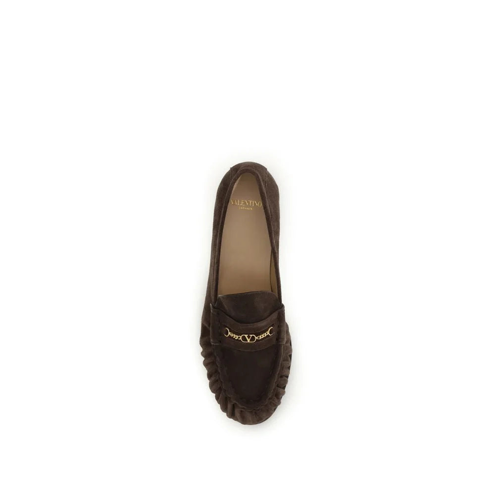 Valentino Garavani Brun kalvskinn Bos Taurus loafers
