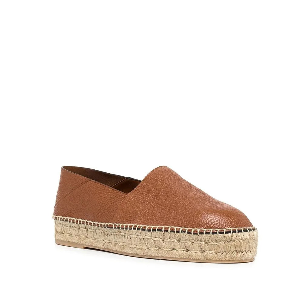 Valentino Garavani Brown Calfskin Espadrilles - EU42/US9
