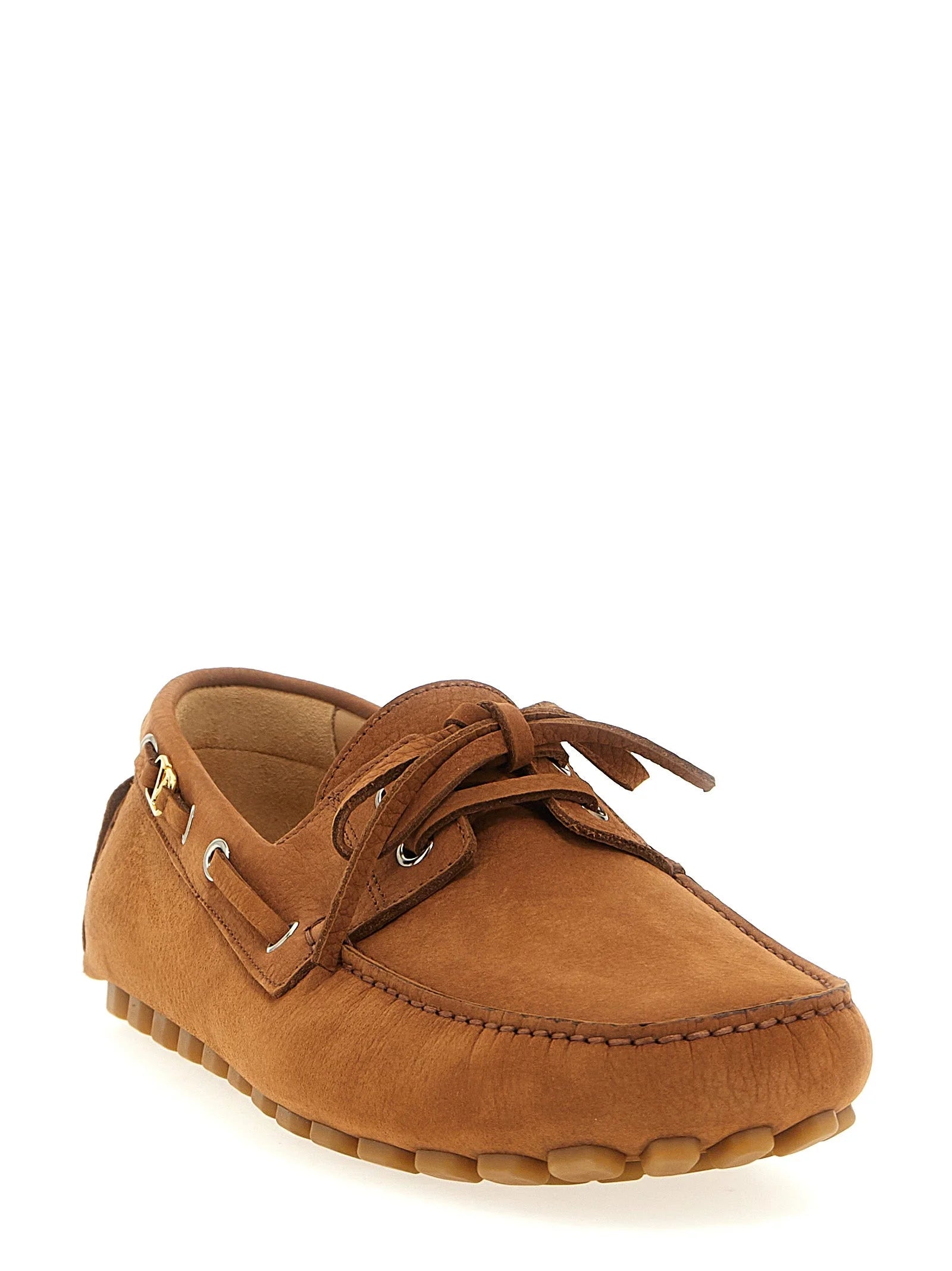 Valentino Garavani Brown Calfskin Slip-On Loafers
