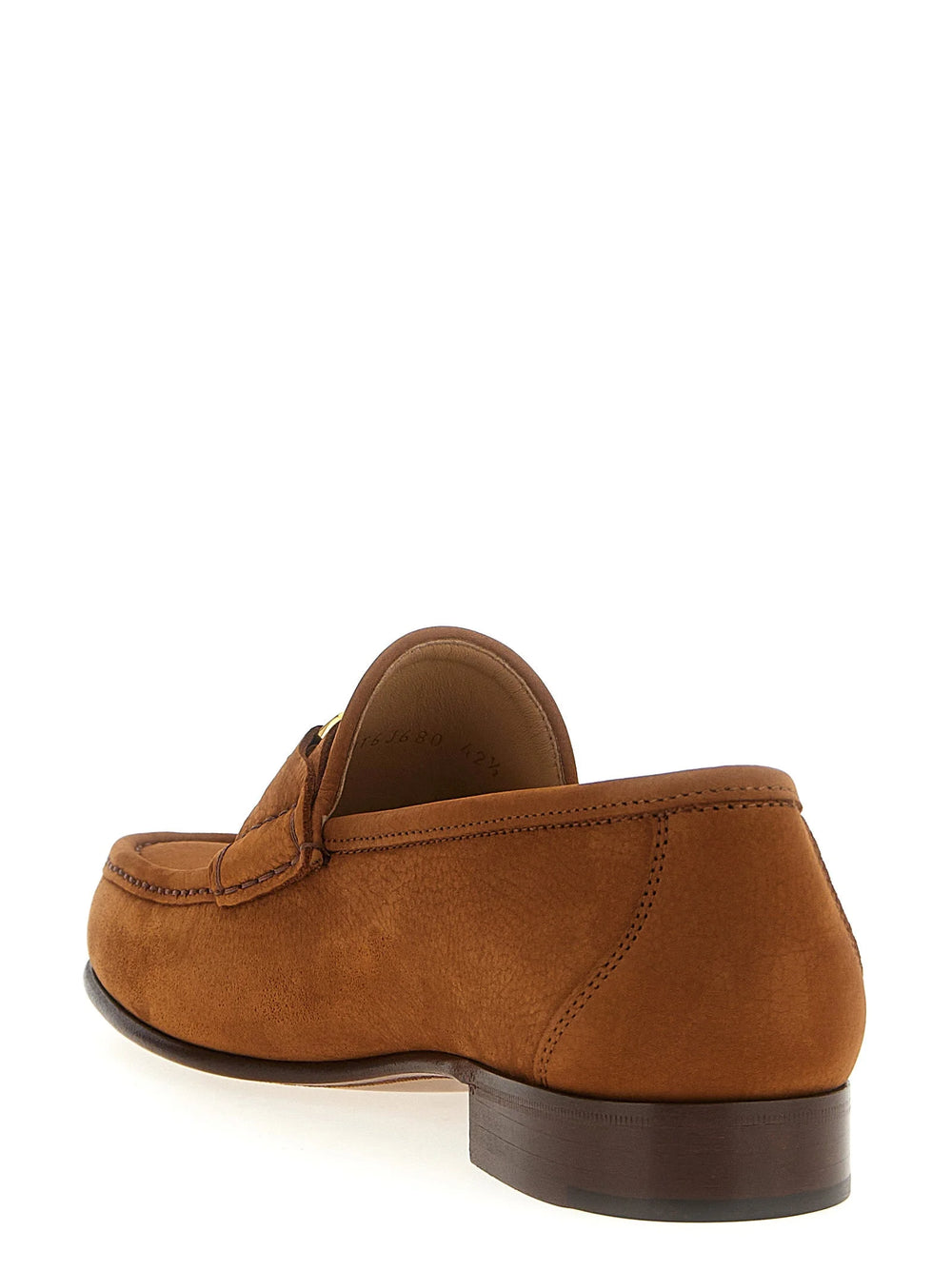 Valentino Garavani Brown Calfskin Slip-On Loafers - EU45/US12