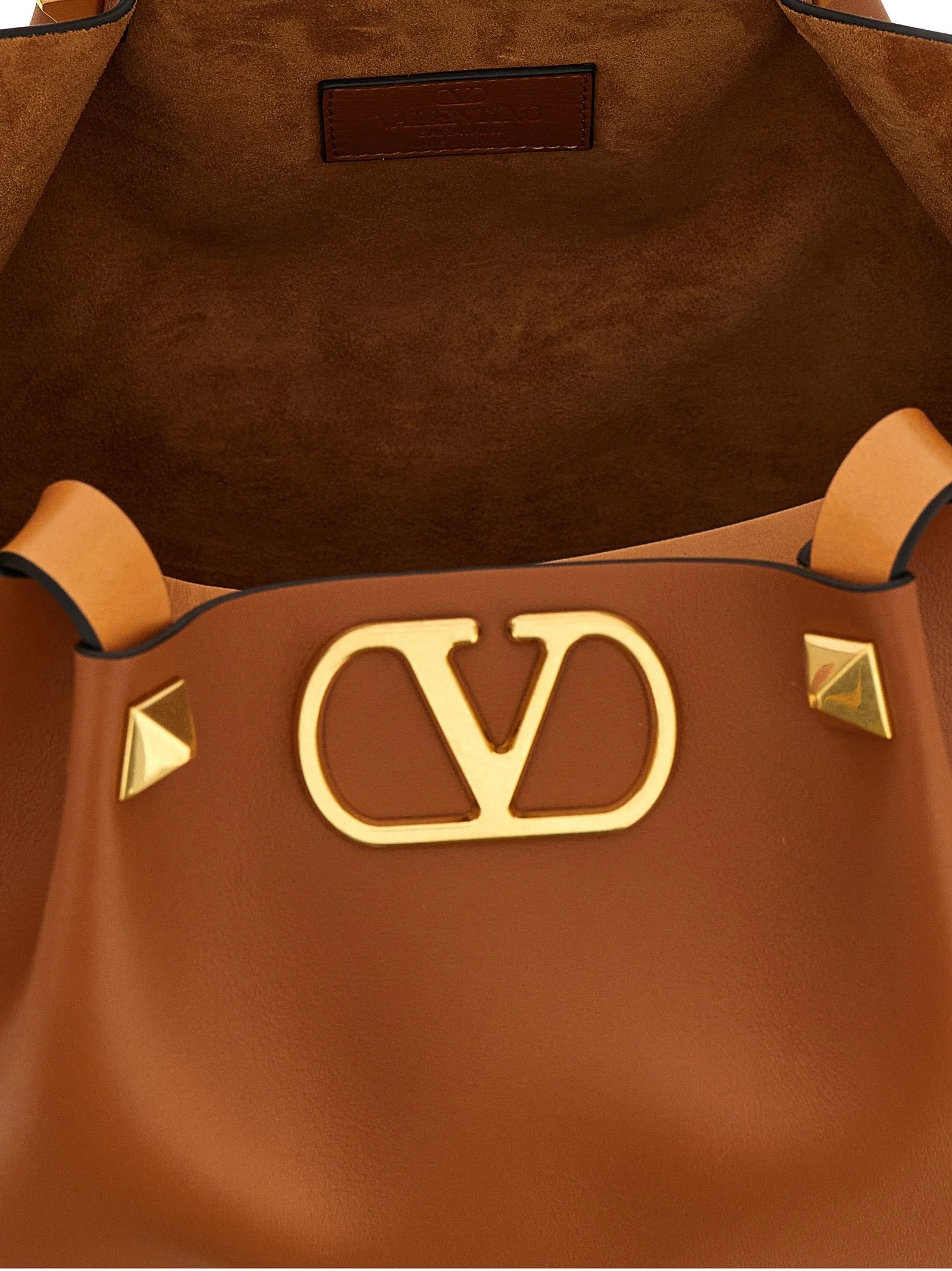 Valentino Garavani Brown Calfskin Tote Bag