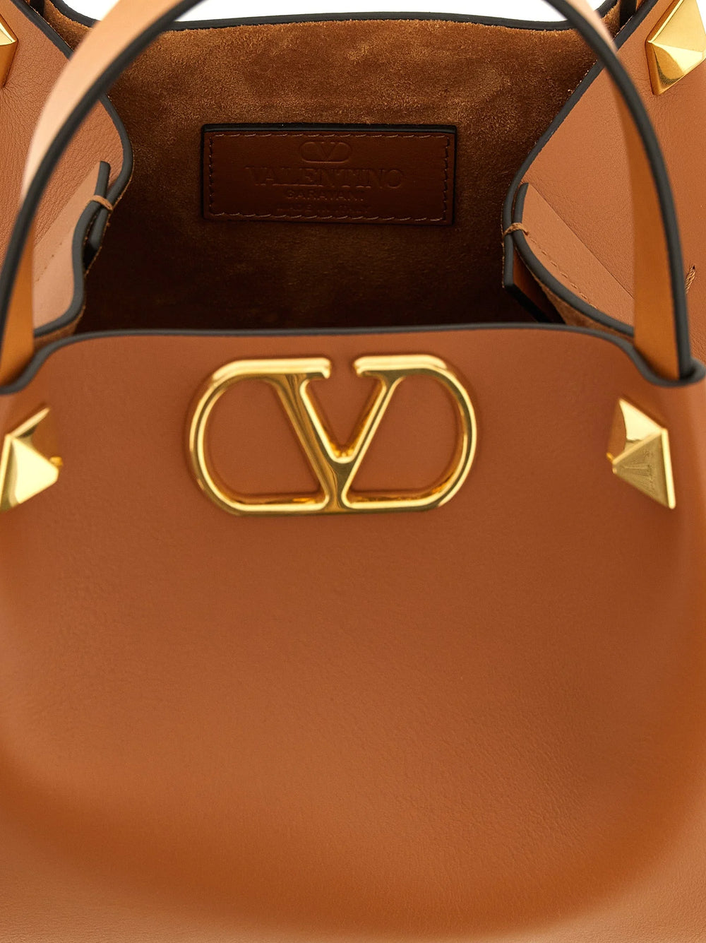 Valentino Garavani Brown Calfskin Tote Bag