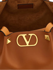 Valentino Garavani Brown Calfskin Tote Bag
