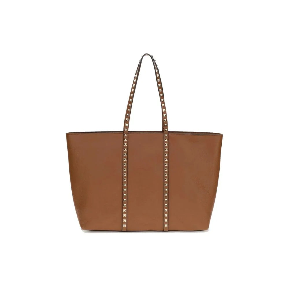 Valentino Garavani Brown Calfskin Tote Bag