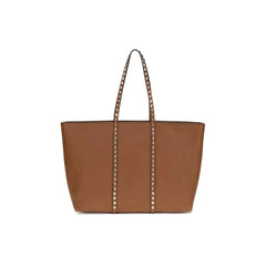 Valentino Garavani Brown Calfskin Tote Bag
