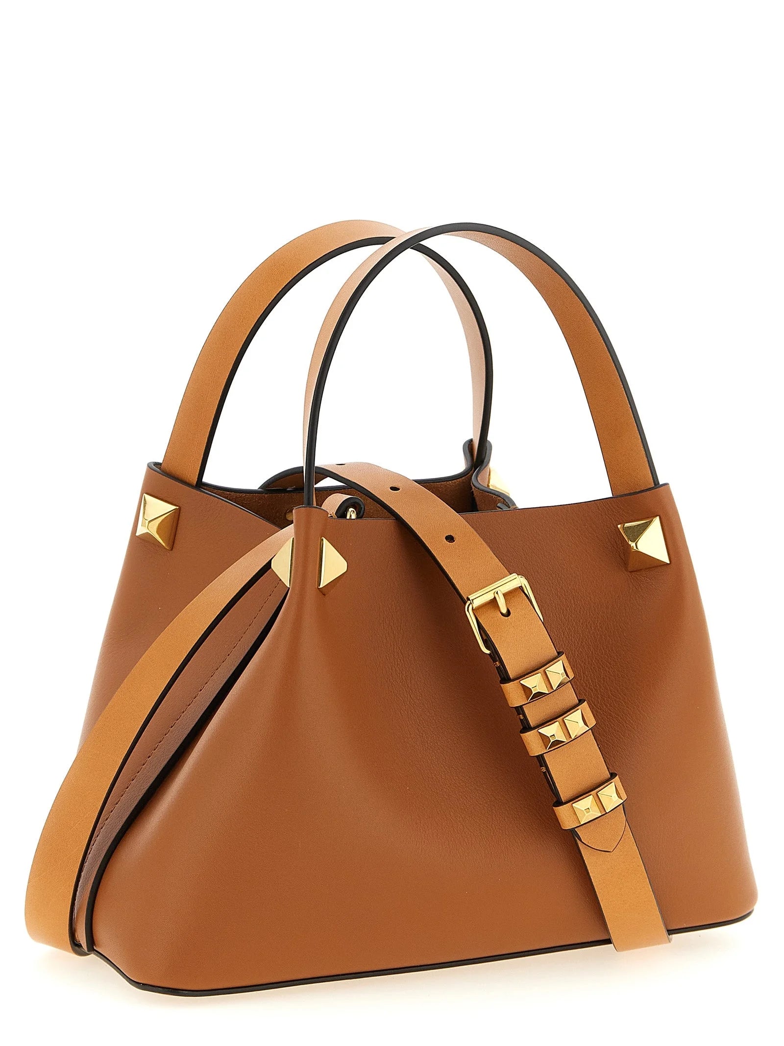 Valentino Garavani Brown Calfskin Tote Bag