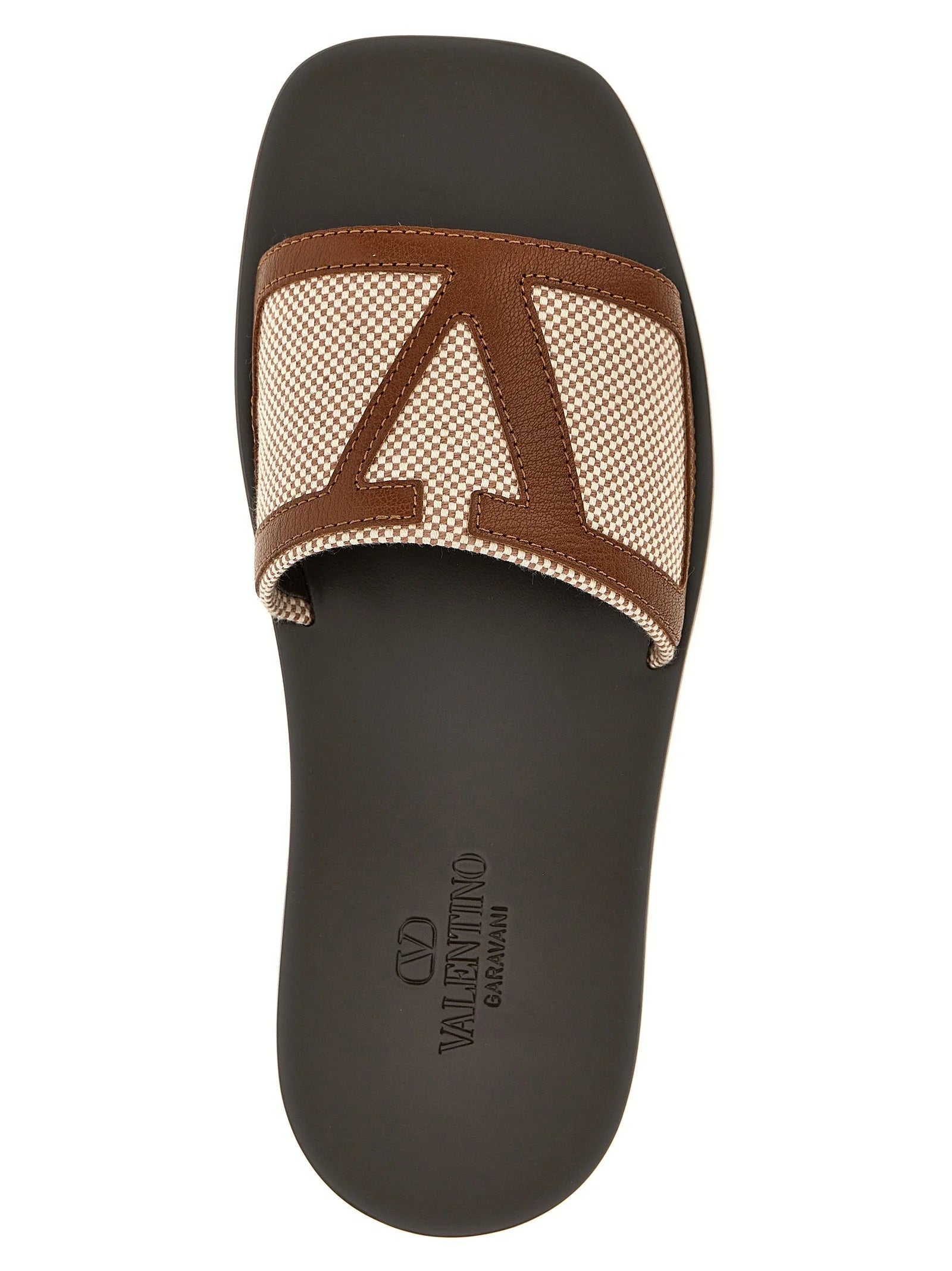 Valentino Garavani Brown Cotton Slides - EU 42 | US 9