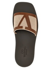 Valentino Garavani Brown Cotton Slides - EU 42 | US 9