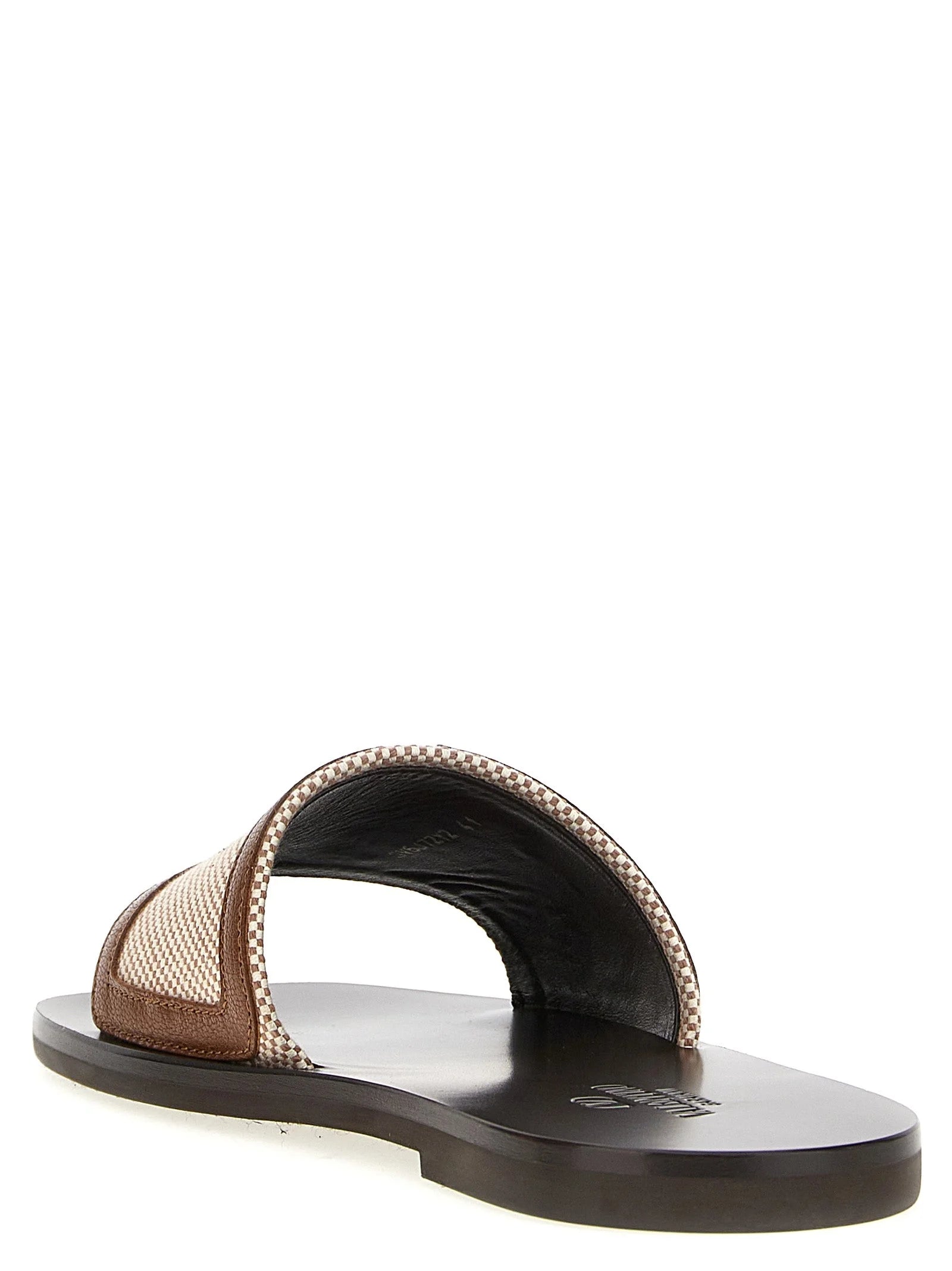 Valentino Garavani Brown Cotton Slides - EU 42 | US 9