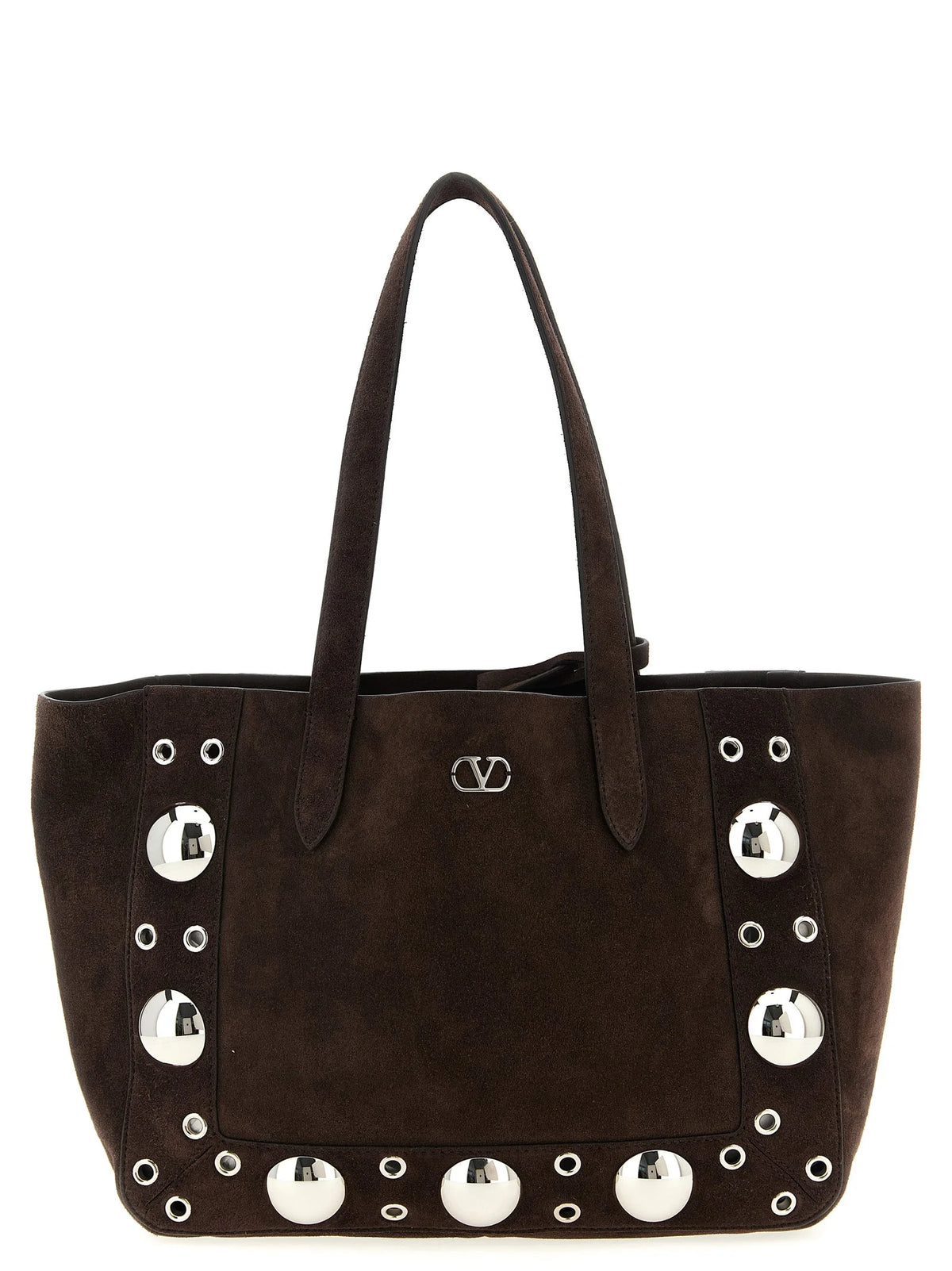 Valentino Garavani Brown Cowhide Tote Bag