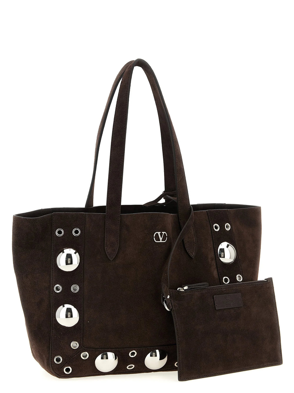 Valentino Garavani Brown Cowhide Tote Bag