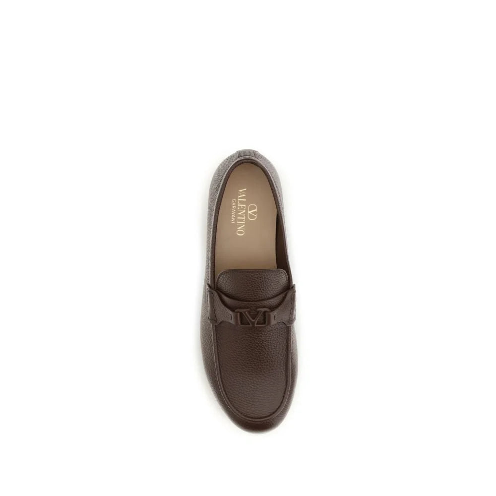 Valentino Garavani Zapatillas mocasín de ciervo marrón