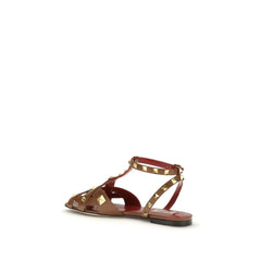 Valentino Garavani Brown Goatskin Strap-On Sandals - EU36/US6