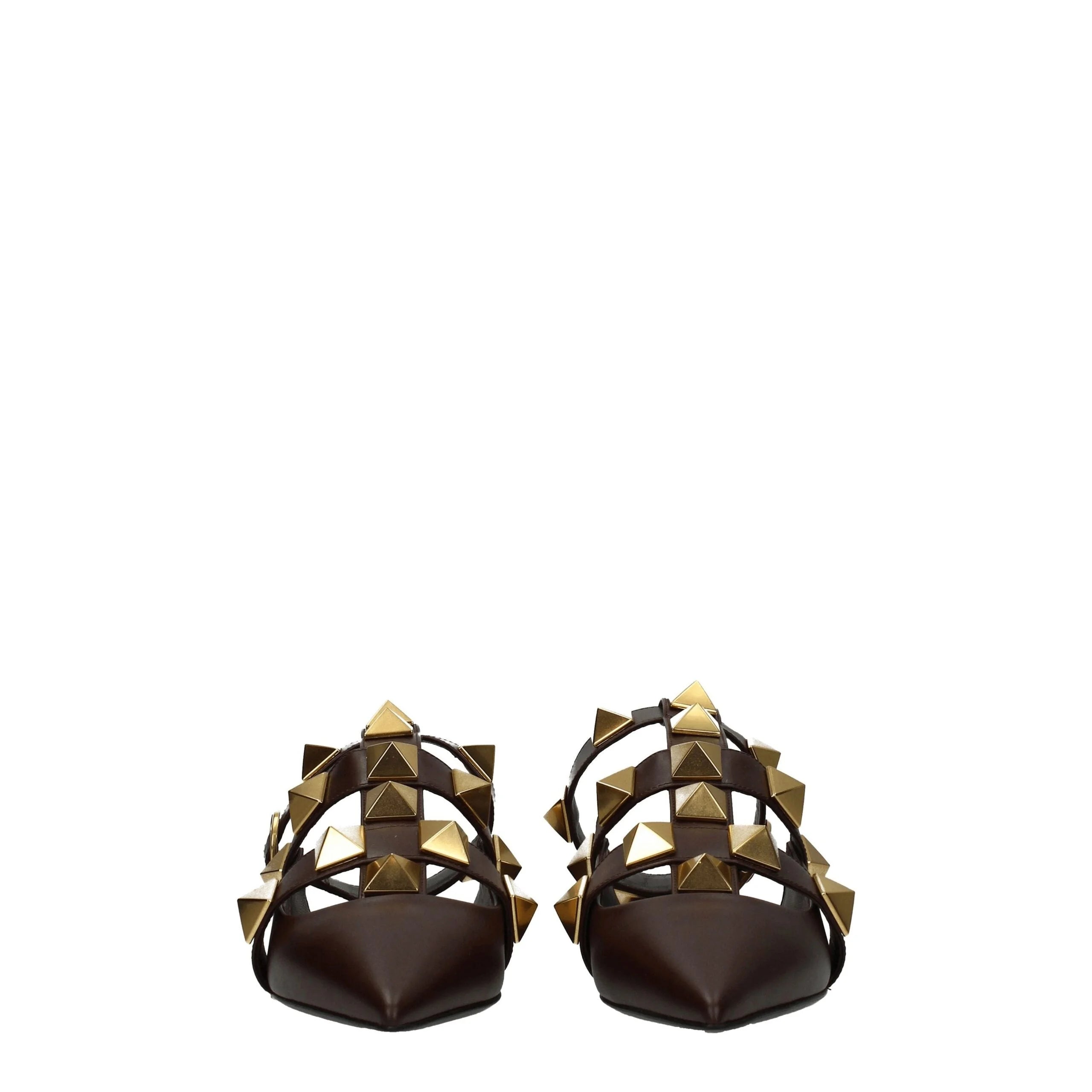 Valentino Garavani Brown Leather Sandals - Sandals