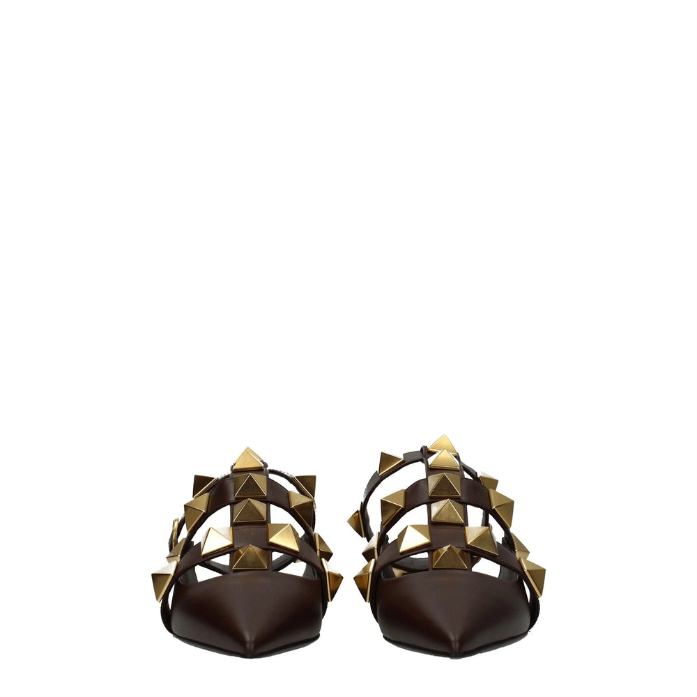 Valentino Garavani Brown Leather Sandals - Sandals