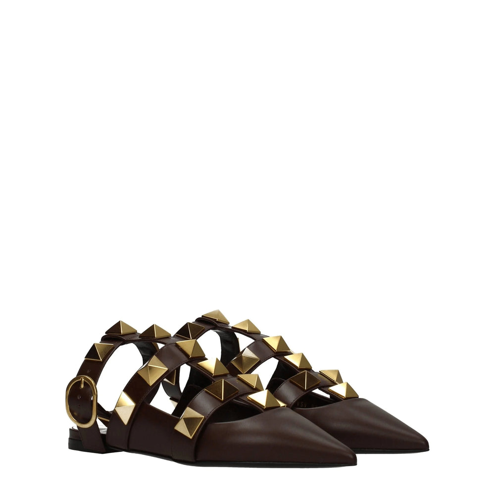 Valentino Garavani Brown Leather Sandals - Sandals