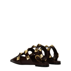 Valentino Garavani Brown Leather Sandals - Sandals