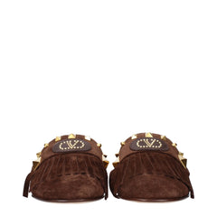 Valentino Garavani Brown Leather Slippers Sandals - EU36/US6