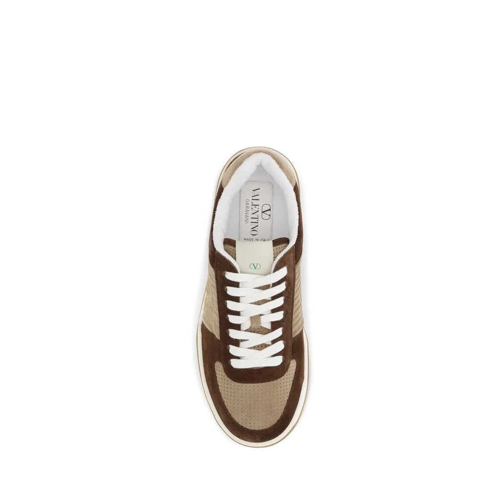 Valentino Garavani Brown Napa Leather / Calf Bos Taurus Athletic Sneakers