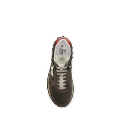 Valentino Garavani Brown Nylon Low Top Sneakers