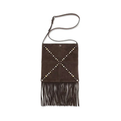 Valentino Garavani Brown Suede Leather Shoulder Bag