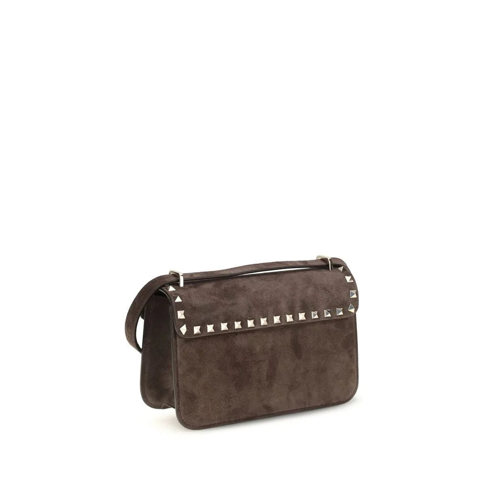 Bolso de Hombro de Valentino Garavani en Ante Marrón