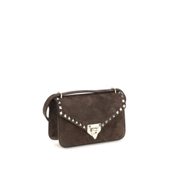 Bolso de Hombro de Valentino Garavani en Ante Marrón