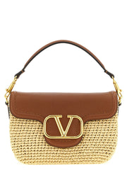 Valentino Garavani Brown Viscose Shoulder Bag