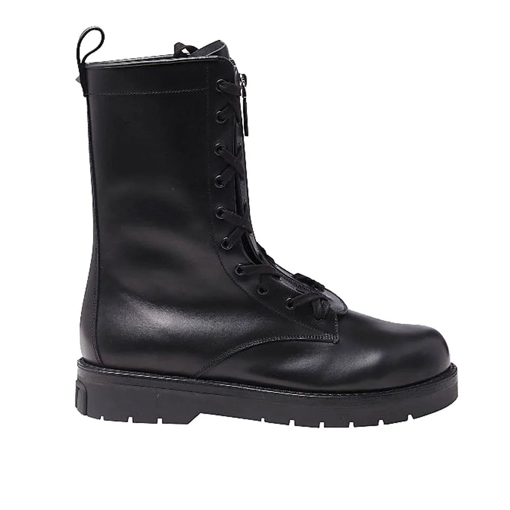 Valentino Garavani Combat Leather Boots - Boots