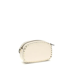 Valentino Garavani Cream Calf Leather Bos Taurus Shoulder Bag