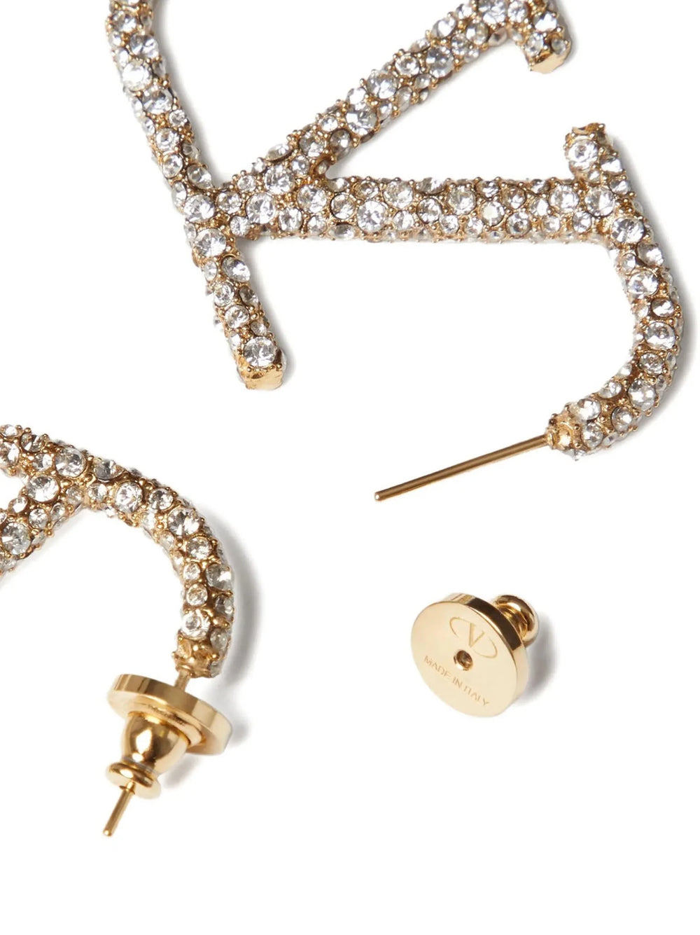 Valentino Garavani Gold Brass Earrings - One Size