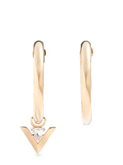 Valentino Garavani Gold Brass Earrings - One Size