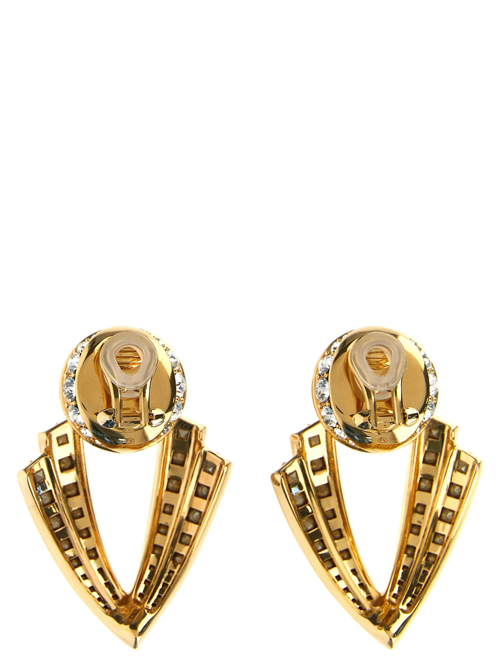 Valentino Garavani Gold Brass Earrings - One Size